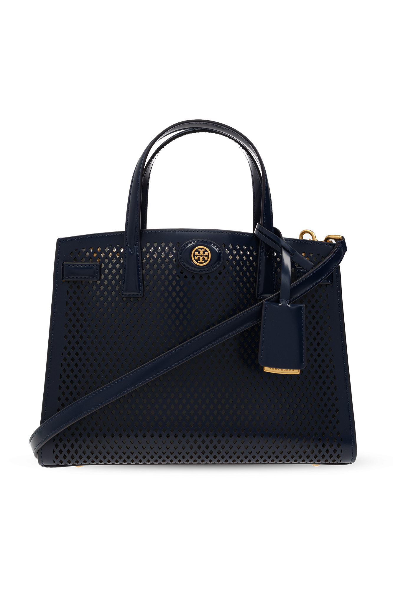 Navy blue tory burch purse sale